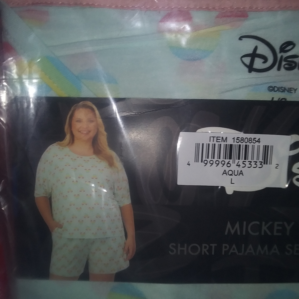 Disney pajama shorts set with pockets size large new - Picture 4 of 12